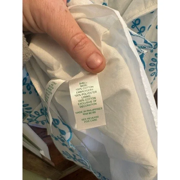 Lilly Pulitzer size 10 Lillyanne Eyelet MIDI Dress blue and white embroidered - Picture 6 of 7